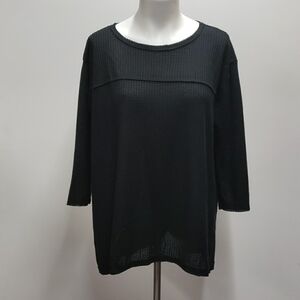Wanderlux Long Sleeve Tunic Top Women's Size Medium Black